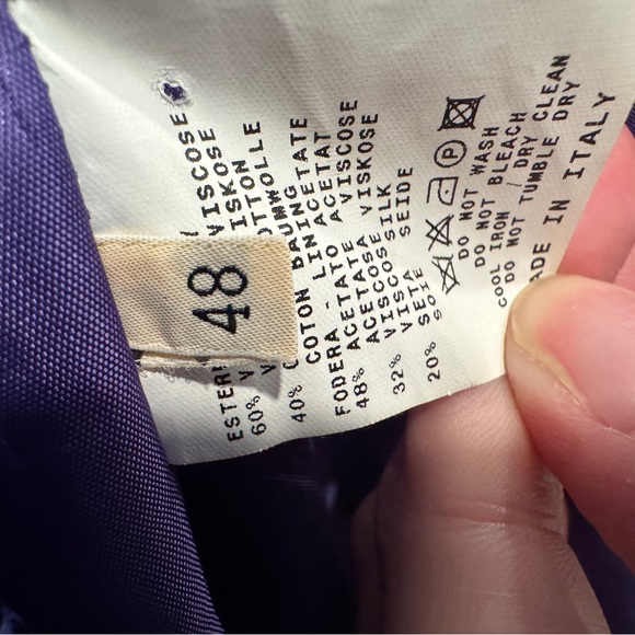 Etro Royal Purple Textured Trench Coat - Picture 5 of 11